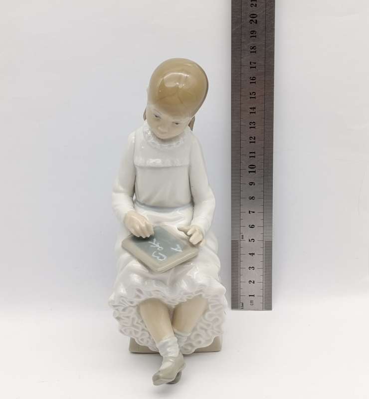 Vintage Rosal by Lladro girl writing figurine