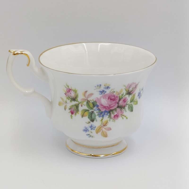 Vintage Royal Albert Moss Rose porcelain trio