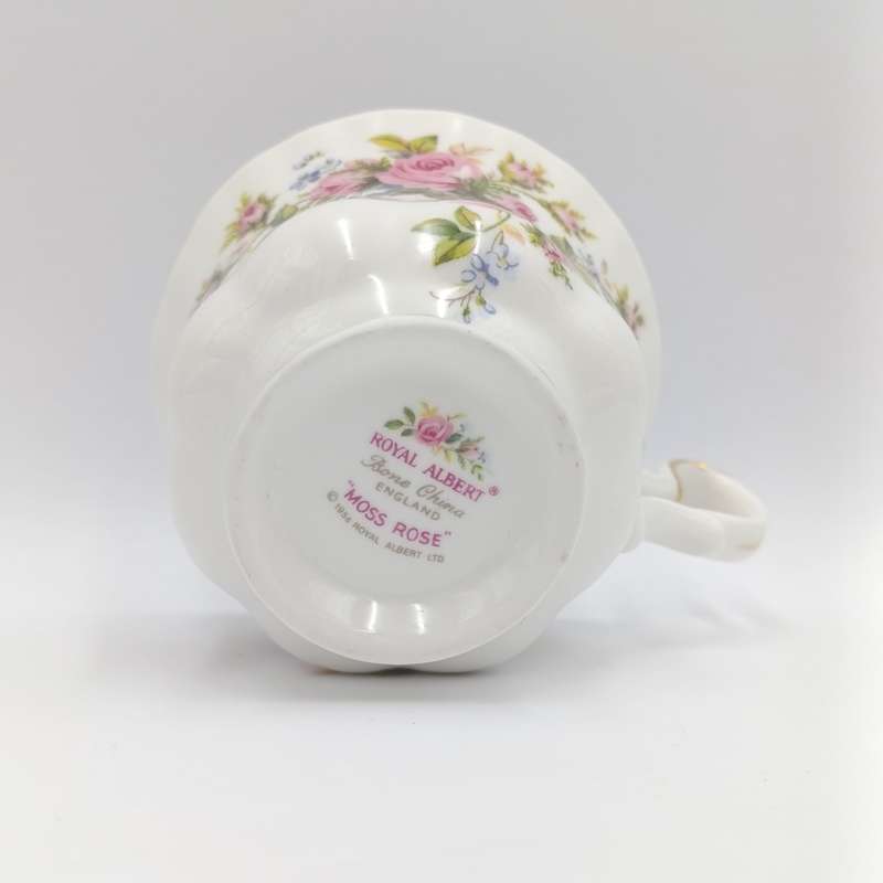 Vintage Royal Albert Moss Rose porcelain trio