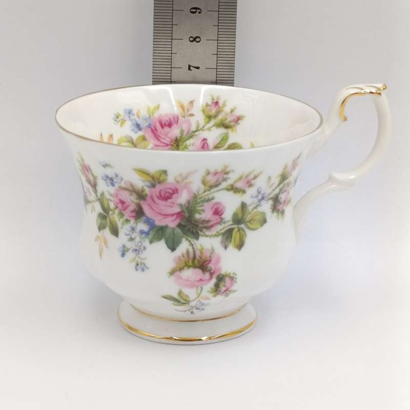 Vintage Royal Albert Moss Rose porcelain trio