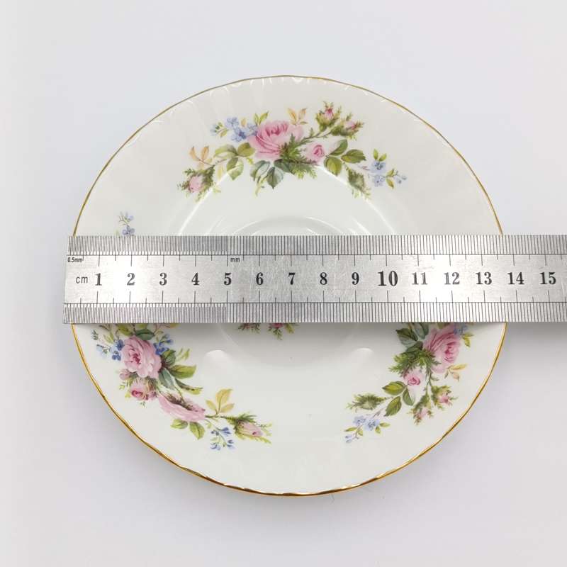 Vintage Royal Albert Moss Rose porcelain trio
