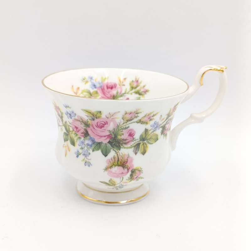 Vintage Royal Albert Moss Rose porcelain trio