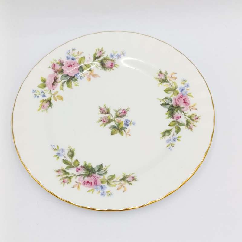 Vintage Royal Albert Moss Rose porcelain trio