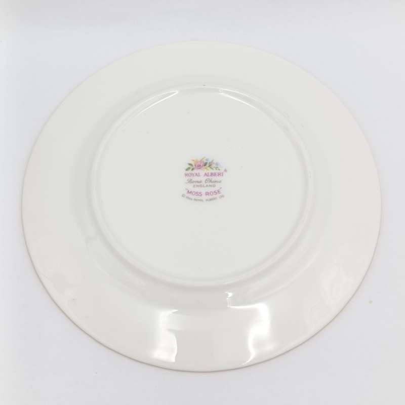 Vintage Royal Albert Moss Rose porcelain trio