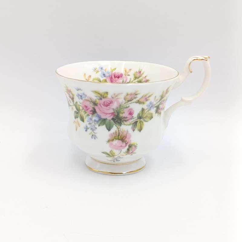 Vintage Royal Albert Moss Rose porcelain trio