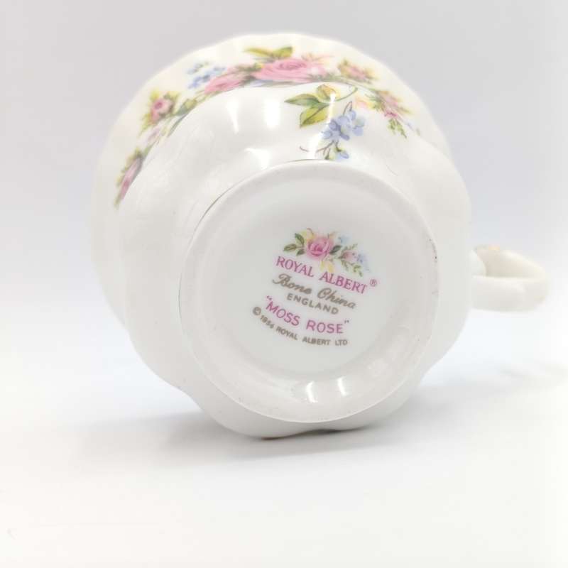 Vintage Royal Albert Moss Rose porcelain trio