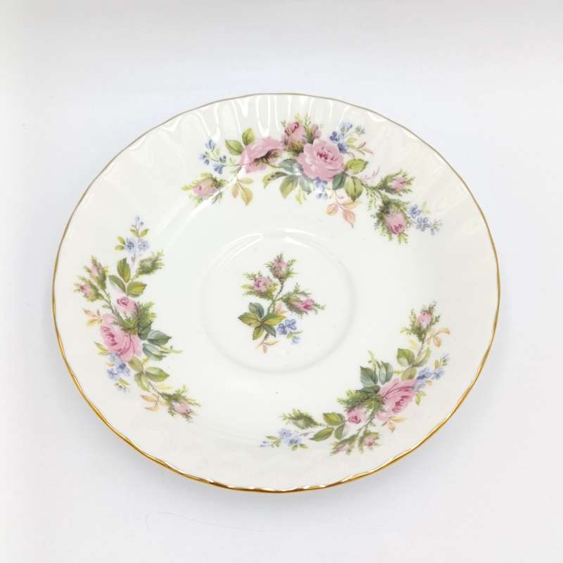 Vintage Royal Albert Moss Rose porcelain trio
