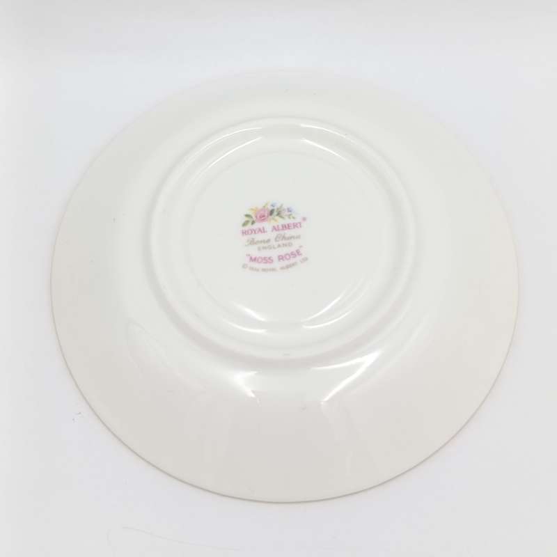 Vintage Royal Albert Moss Rose porcelain trio