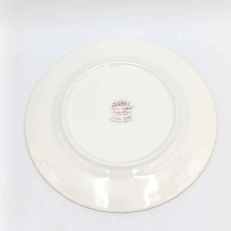 Vintage Royal Albert Moss Rose porcelain trio
