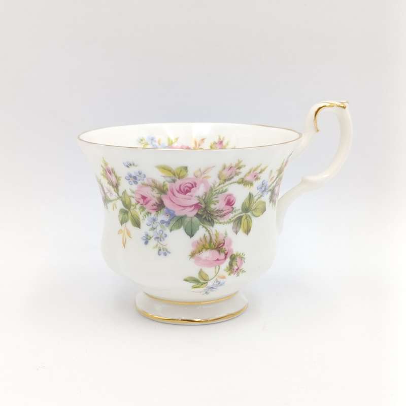 Vintage Royal Albert Moss Rose porcelain trio