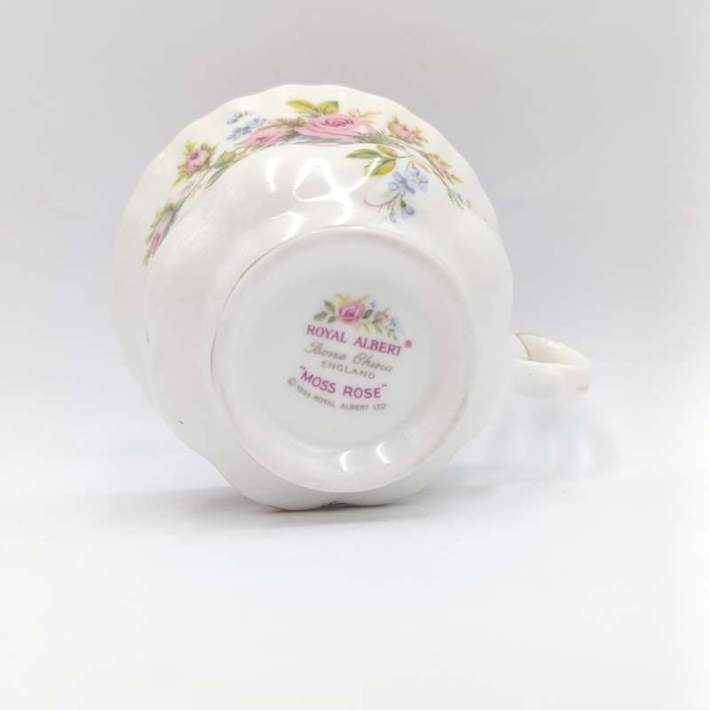 Vintage Royal Albert Moss Rose porcelain trio