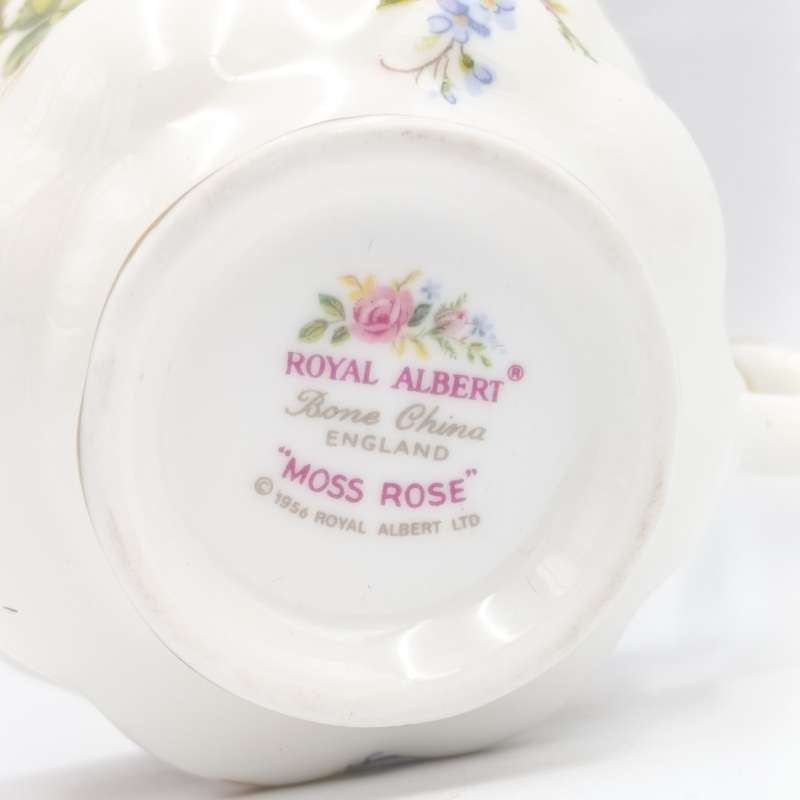 Vintage Royal Albert Moss Rose porcelain trio