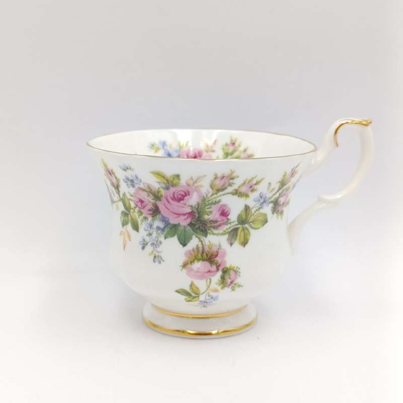 Vintage Royal Albert Moss Rose porcelain trio