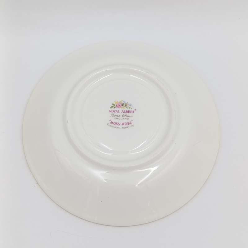 Vintage Royal Albert Moss Rose porcelain trio