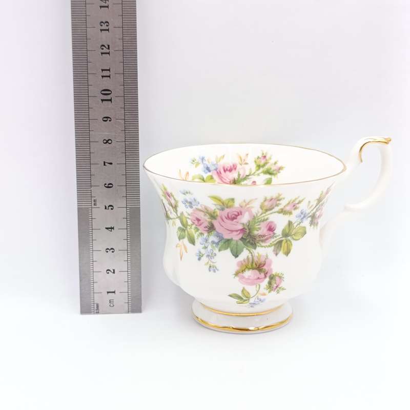 Vintage Royal Albert Moss Rose porcelain trio