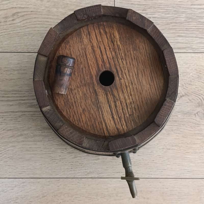 Vintage Castle shaped wooden wine barrel