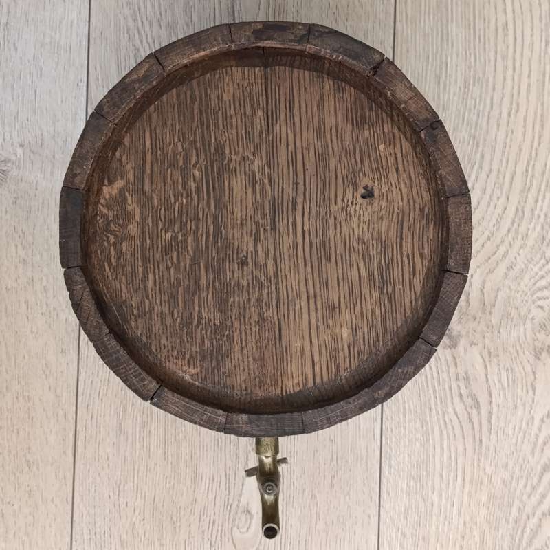Vintage Castle shaped wooden wine barrel
