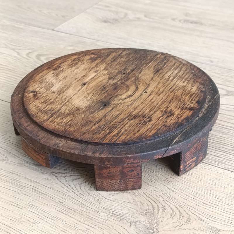 Vintage Castle shaped wooden wine barrel
