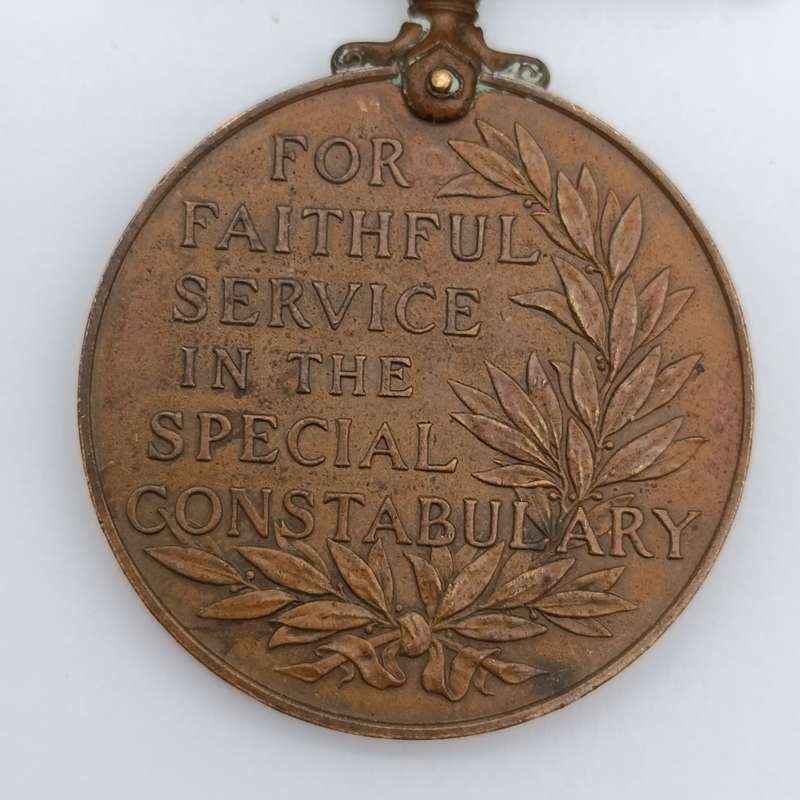 Special constabulary long service medal issued to Andrew P Drysdal - George V issue