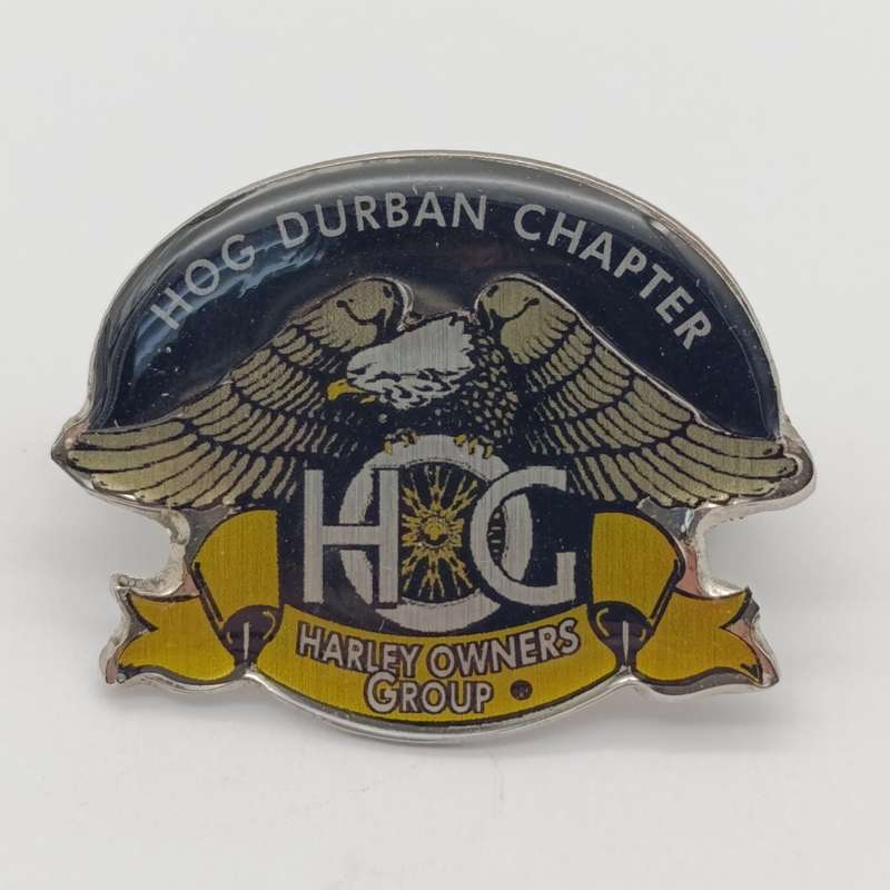 Pair of Harley owners group Durban badges