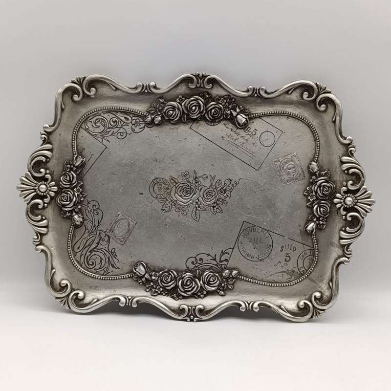 Beautiful Rustic design poly-resin tray