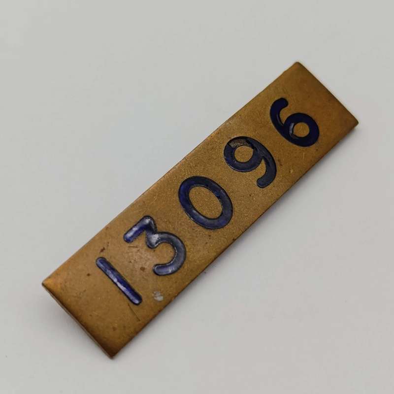 Old Police officer number badge 13096
