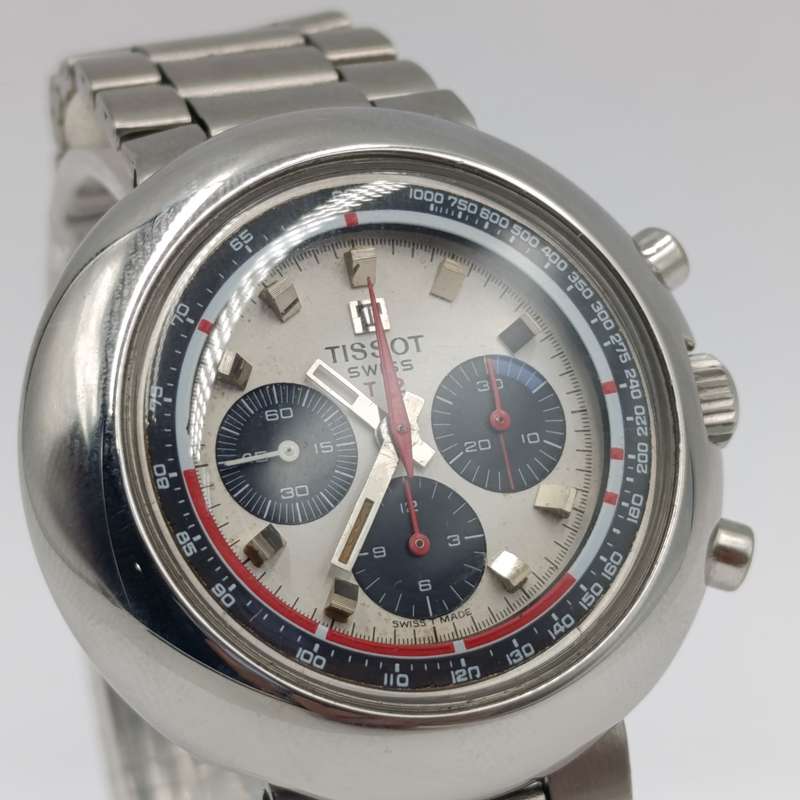 Vintage 1971 Tissot T12 chronograph mechanical mens watch - very good condition - working