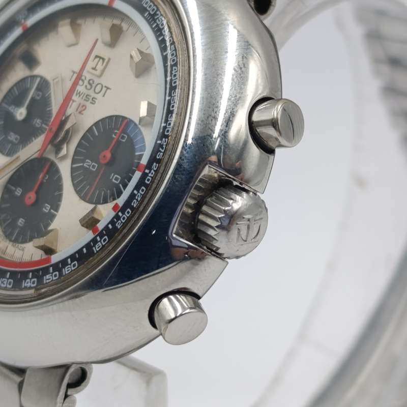 Vintage 1971 Tissot T12 chronograph mechanical mens watch - very good condition - working