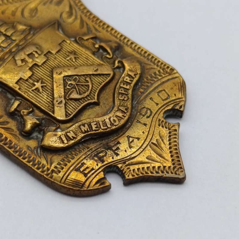 Antique 1910 Football medallion - 4th League to Marist Brothers