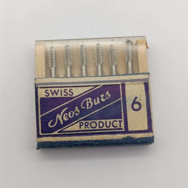 2 Sealed packages of dental drill bits - vintage