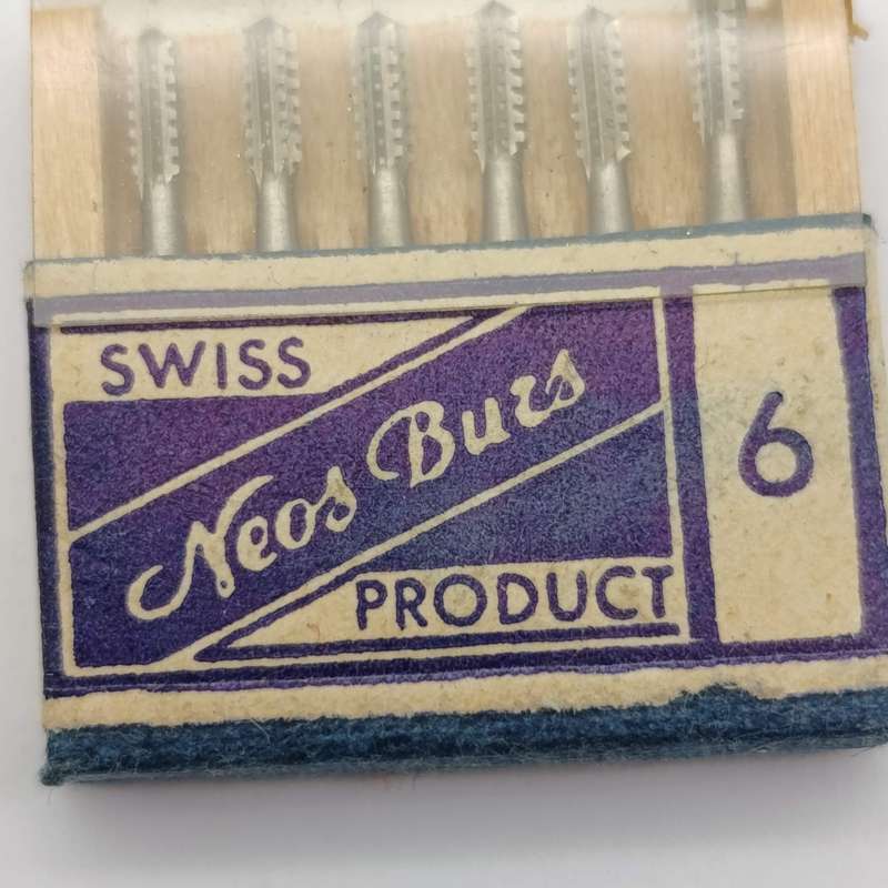 2 Sealed packages of dental drill bits - vintage