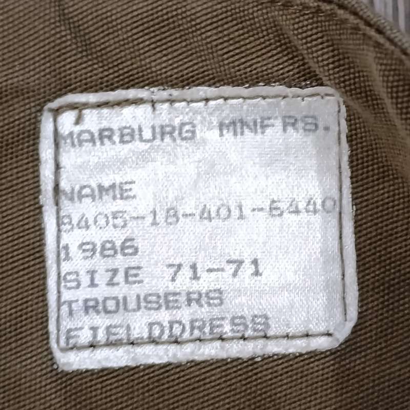 SADF Nutricia combat trousers - small tear