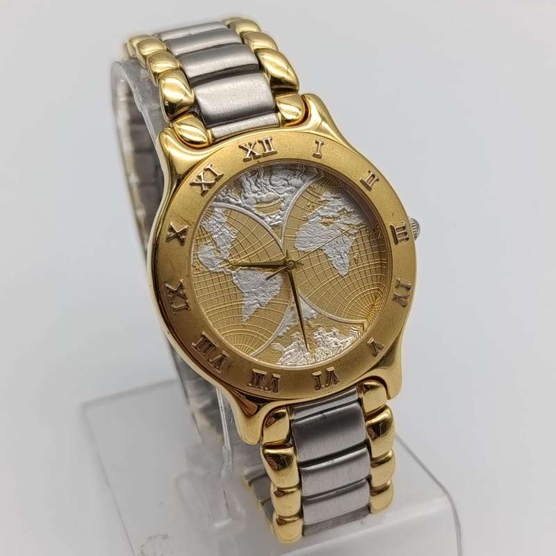 Coinwatch SA Mint Globe dial mens watch - working - in box with papers
