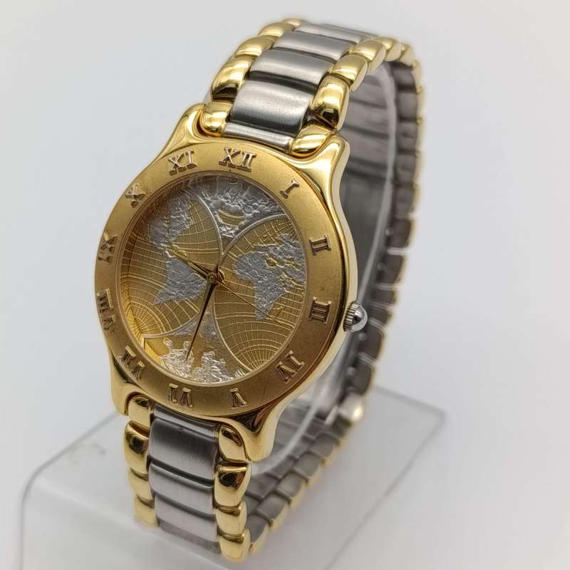 Coinwatch SA Mint Globe dial mens watch - working - in box with papers