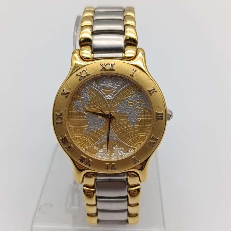 Coinwatch SA Mint Globe dial mens watch - working - in box with papers