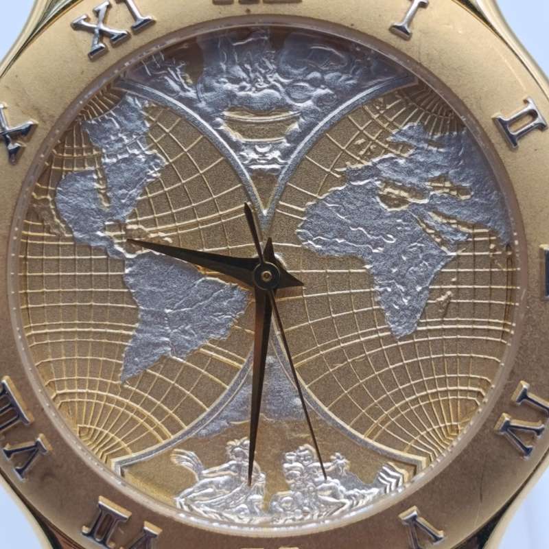 Coinwatch SA Mint Globe dial mens watch - working - in box with papers