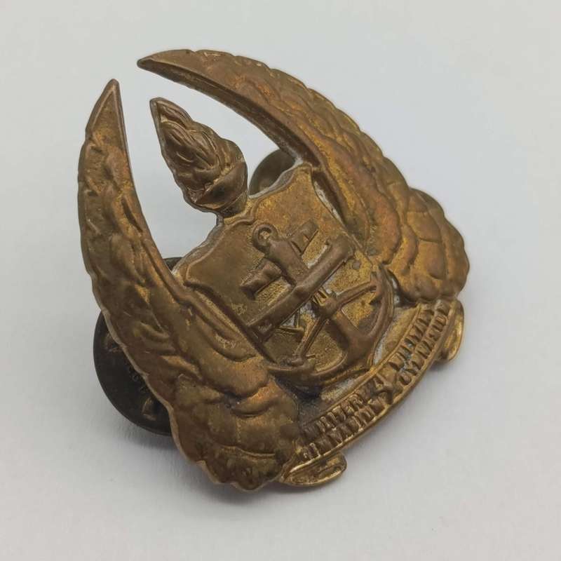 Pair of SA Military Gymnasium collar badges and cap badge