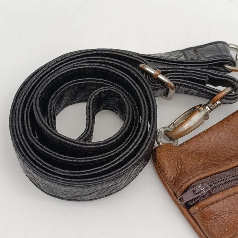 Original Leather mens sling purse bag