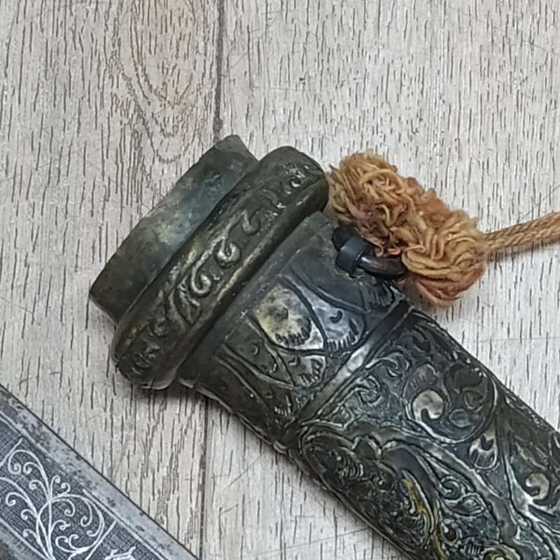 Antique Burmese sword with sheath