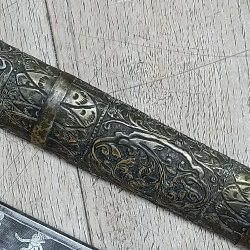 Antique Burmese sword with sheath