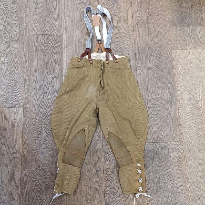 SA Union Defence Force horse riding pants/breeches with suspenders
