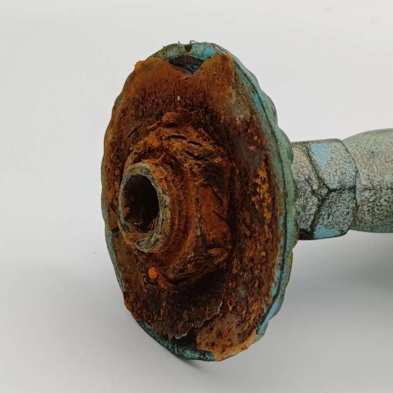 Pair of Antique style copper garden taps with dragonfly handles