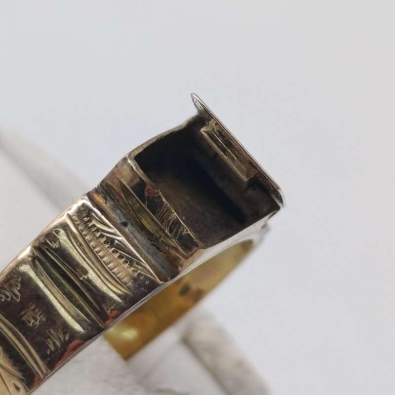 14kt gold opium storage ring - vintage - weight 2,1g