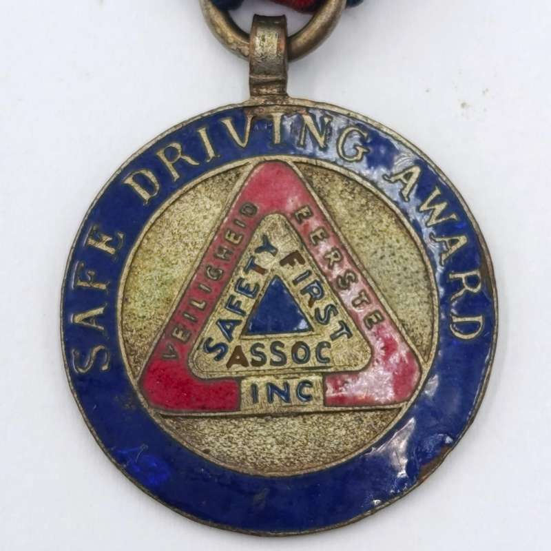 1945-1947 Safe Driving Award medal issued to TD 1150 J. Lutley