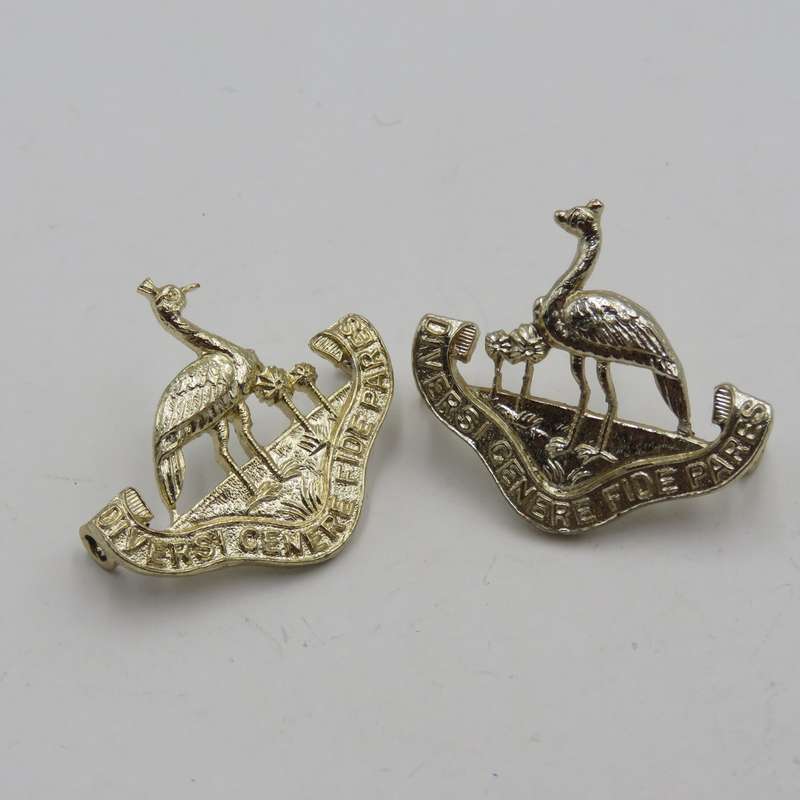 Pair of Northern Rhodesia regiment collar badges