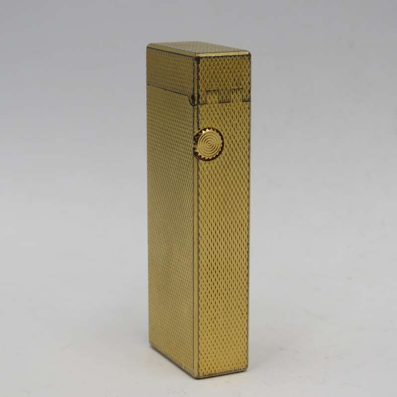 Original vintage Dunhill pocket lighter - gold plated - working