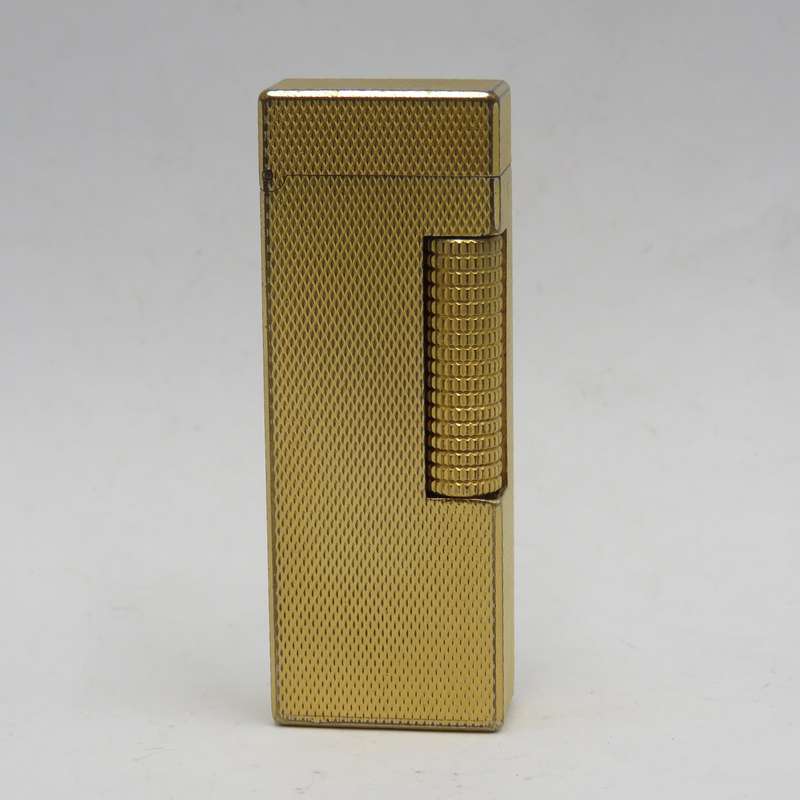 Original vintage Dunhill pocket lighter - gold plated - working