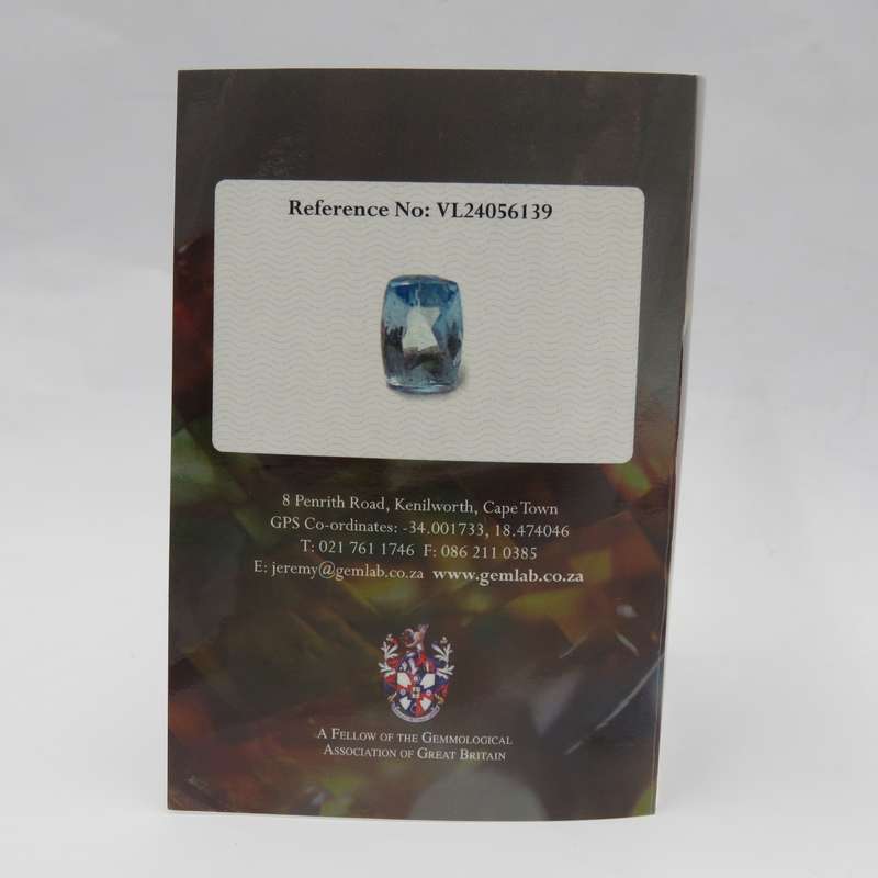 Rectangular Aquamarine of 1,468ct with GEMLAB certificate