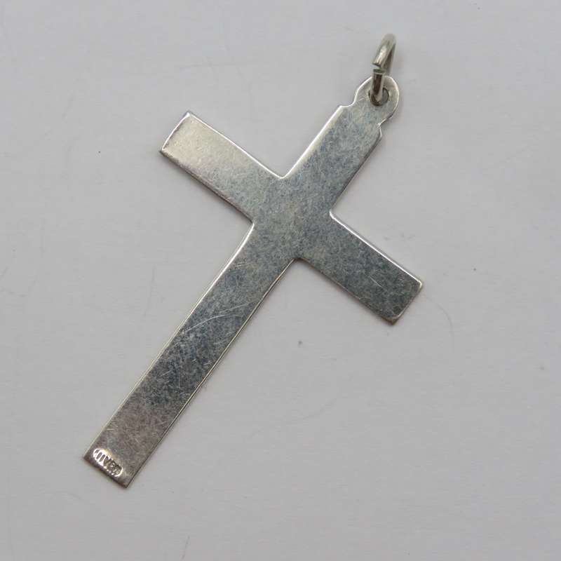 Vintage silver large cross pendant - weighs 3,2g