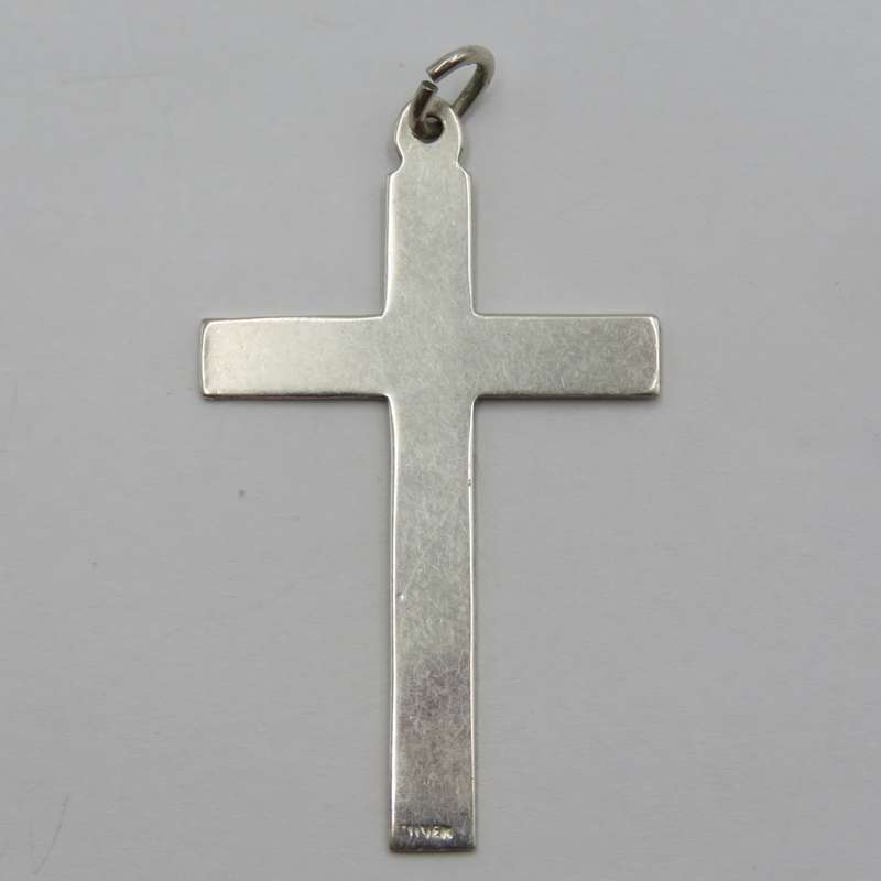 Vintage silver large cross pendant - weighs 3,2g